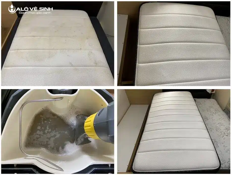 Chất lượng trước và sau khi giặt topper Quận 4 Alo Vệ Sinh