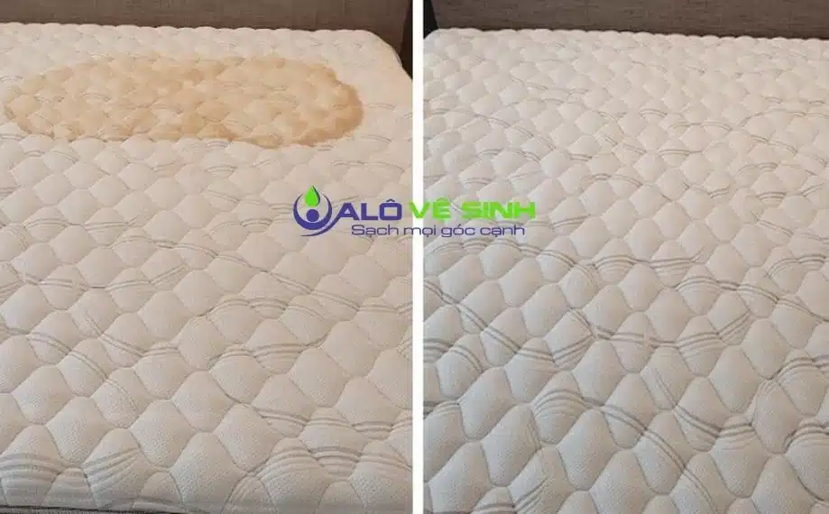 Giặt Topper Quận 12 - 30 Phút Có Mặt & Giá Tốt TPHCM Hình ảnh trước và sau khi giặt topper Quận 12 của Alo Vệ Sinh