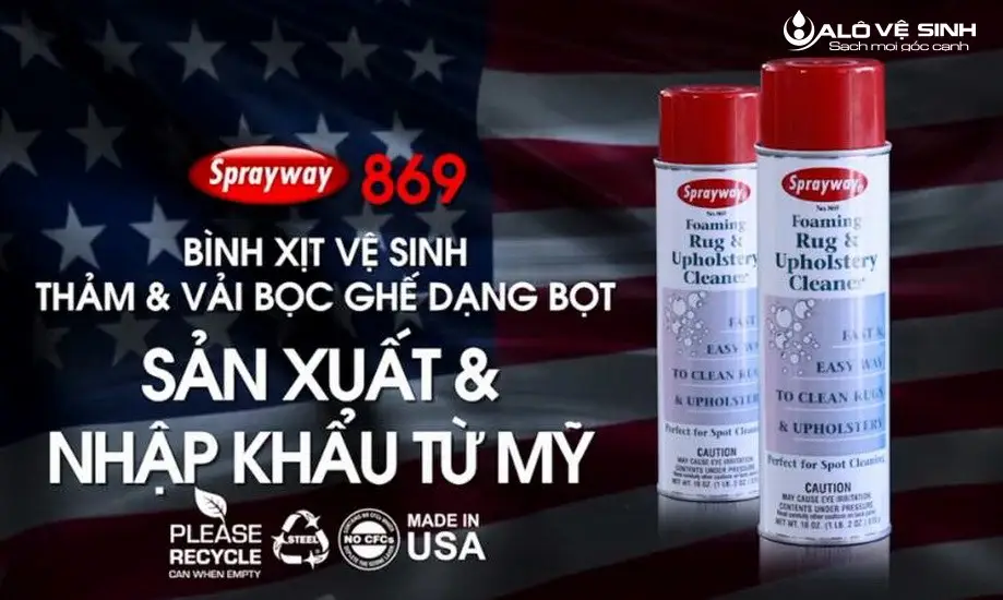 Bình xịt vệ sinh ghế sofa Sprayway 869