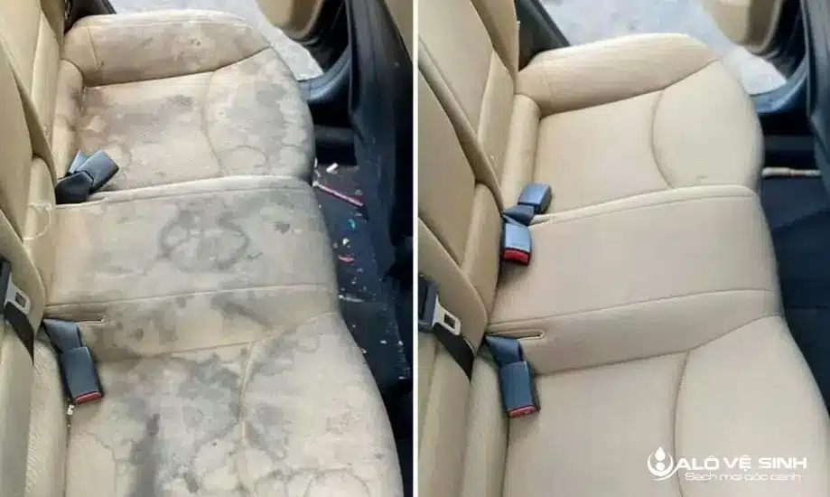 Giặt Ghế Ô Tô - 30 Phút Có Mặt & Giá Tốt TPHCM Chất lượng ghế ô tô trước và sau khi vệ sinh