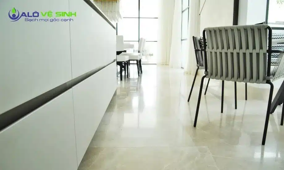 Quy Trình Đánh Bóng Sàn Đá Marble Gồm Những Bước Nào? Đánh bóng sàn đá Marble giúp làm sạch không gian, tăng tính thẩm mỹ và tốt cho sức khỏe của người dùng