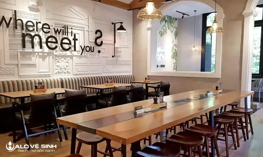 Dịch vụ giặt ghế quán cafe Alo Vệ Sinh