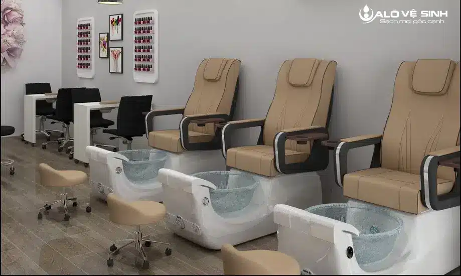 Giặt ghế spa sạch sẽ tạo không gian thoải mái cho khách hàng