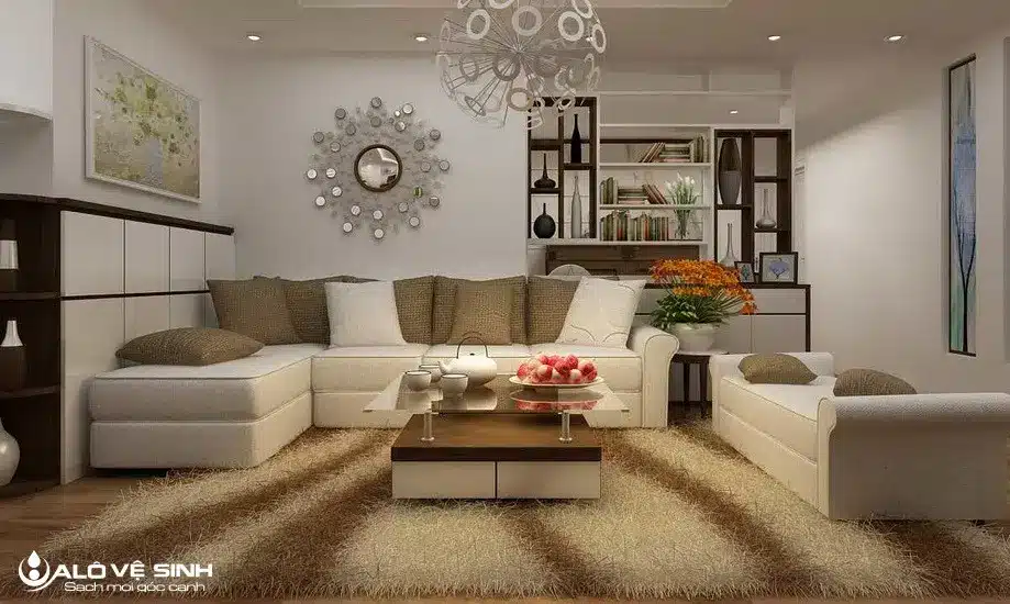 Giặt thảm trải sàn thường xuyên giúp thảm sạch sẽ thơm tho ấn tượng