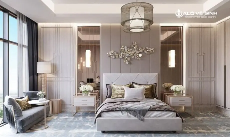 Đặt sofa gần cửa sổ giúp bạn ngắm nhìn không gian đẹp và thư giãn sau những giờ làm việc mệt mỏi