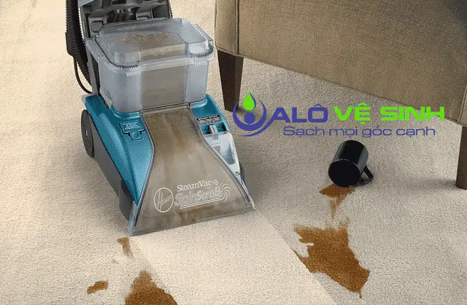 Dịch Vụ Giặt Thảm - 30 Phút Có Mặt & Giá Tốt TPHCM Công nghệ giặt thảm phun hút liên hợp được sử dụng tại Alo Vệ Sinh