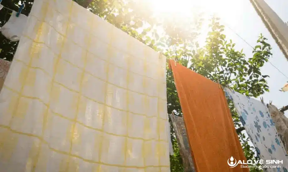 Hướng Dẫn Cách Giặt Thảm Len Với 5 Bước Đơn Giản Phơi khô thảm len ở nơi có gió và không khí thoáng mát