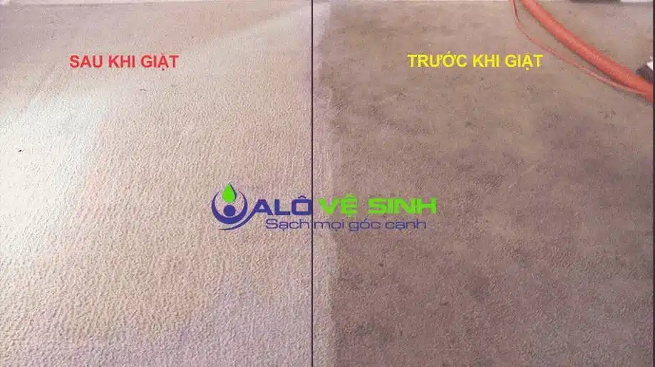Chất lượng sau khi giặt thảm phòng khách của Alo Vệ Sinh