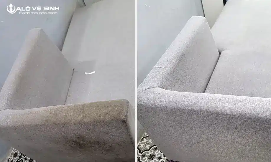 Cách Tự Giặt Ghế Sofa Tại Nhà Đơn Giản Dễ Làm Trải nghiệm chất lượng trước và sau khi giặt ghế sofa tại Alo Vệ Sinh