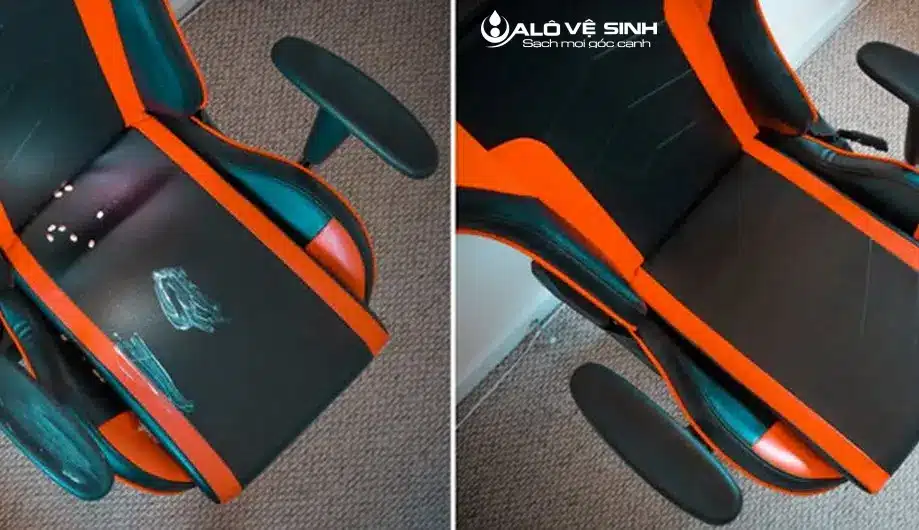 Chất lượng trước và sau khi giặt ghế gaming bằng hơi nước nóng của Alo Vệ Sinh