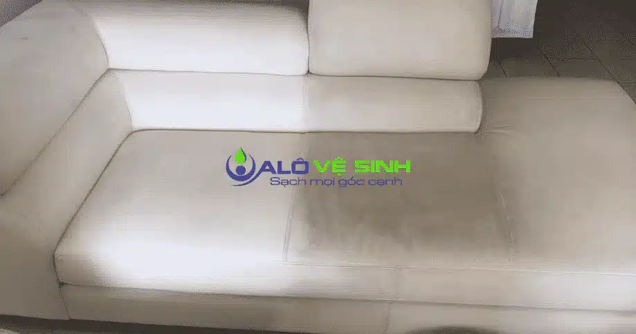 Hình ảnh sau khi giặt sofa da Quận 7