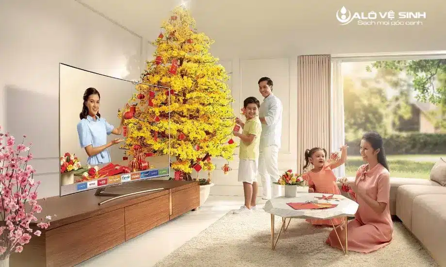 Cách Dọn Dẹp Nhà Cửa Đón Tết: Mang Cả Xuân Về Nhà Trang trí nhà đón tết tạo ấn tượng