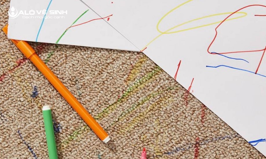 Dịch Vụ Giặt Thảm - 30 Phút Có Mặt & Giá Tốt TPHCM Vết mực bút trên thảm