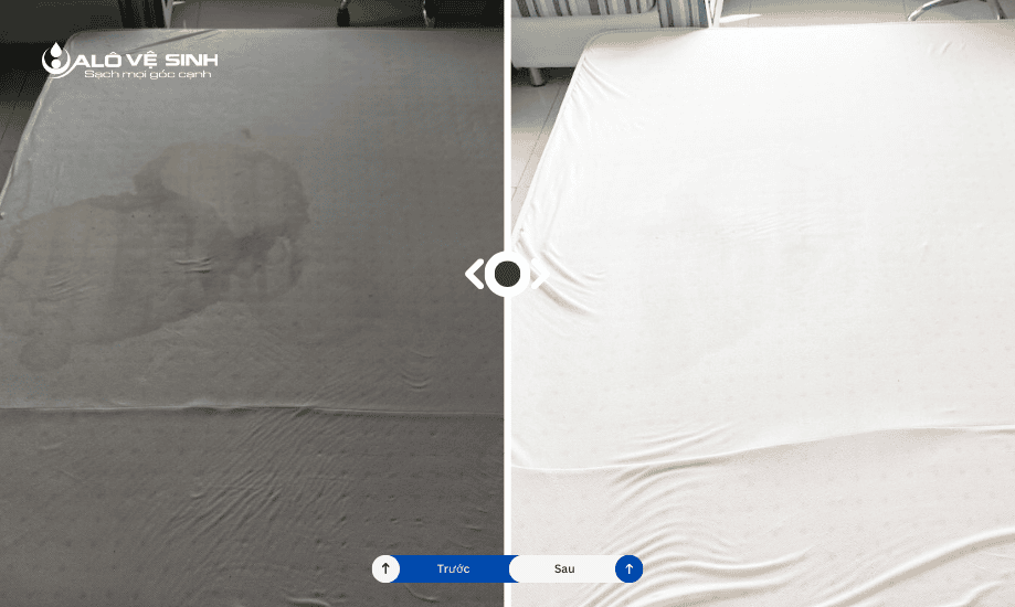 Bảng Giá và Quy Trình Vệ Sinh Sofa Nệm Thảm Chất lượng sau khi giặt topper tại nhà khách hàng Alo Vệ Sinh