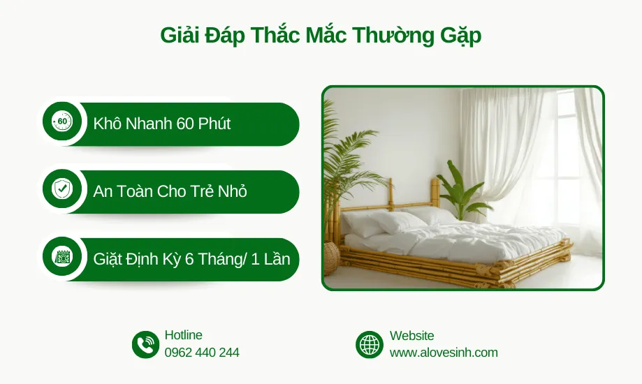 Giải đáp các thắc mắc thường gặp về dịch vụ giặt nệm tại nhà khách hàng